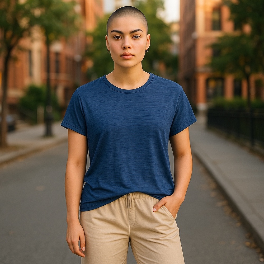 3/$30 - REITMANS HYBA Women's Navy Blue tee